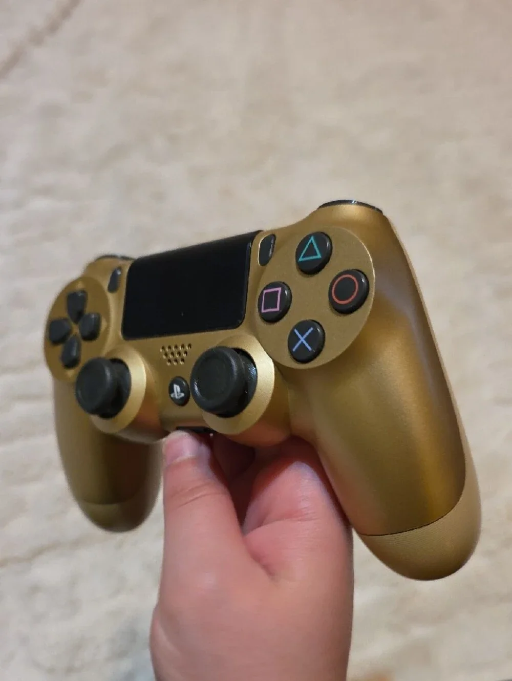 PS4 Sony Gold Wireless Controller with Black Buttons - (Broken)